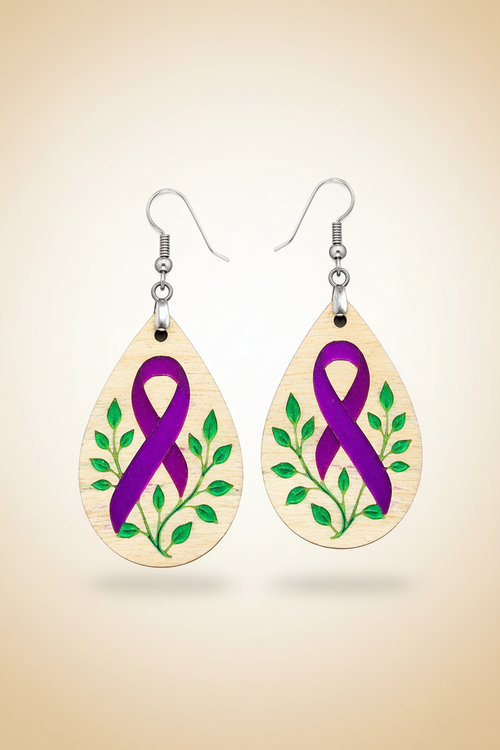 Hope in Bloom - Awareness Ribbon Earrings